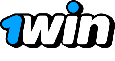 Logo of '1win' in white and blue text. The number '1' is stylized in blue, while 'win' is in white with a bold, rounded font. The logo has a modern, sporty appearance.