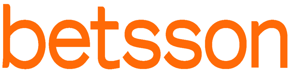 The logo for 'betsson' online betting company. The word 'betsson' is written in lowercase orange letters against a white background.