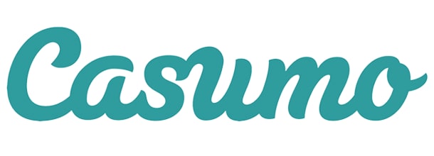 Casumo logo in teal cursive text on a white background.