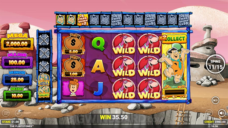 The Flintstones slot interface