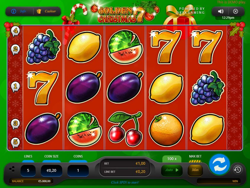 Golden 7 slot interface
