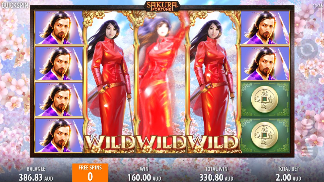 Sakura Fortune slot interface