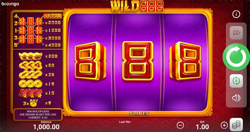 Wild 888 slot interface