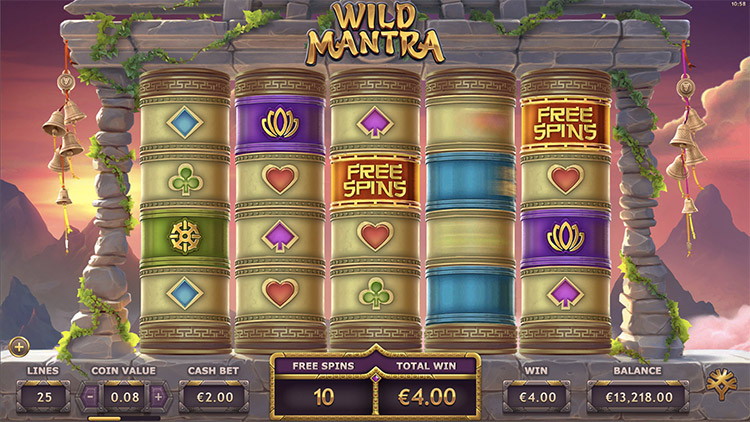 Wild Mantra slot interface